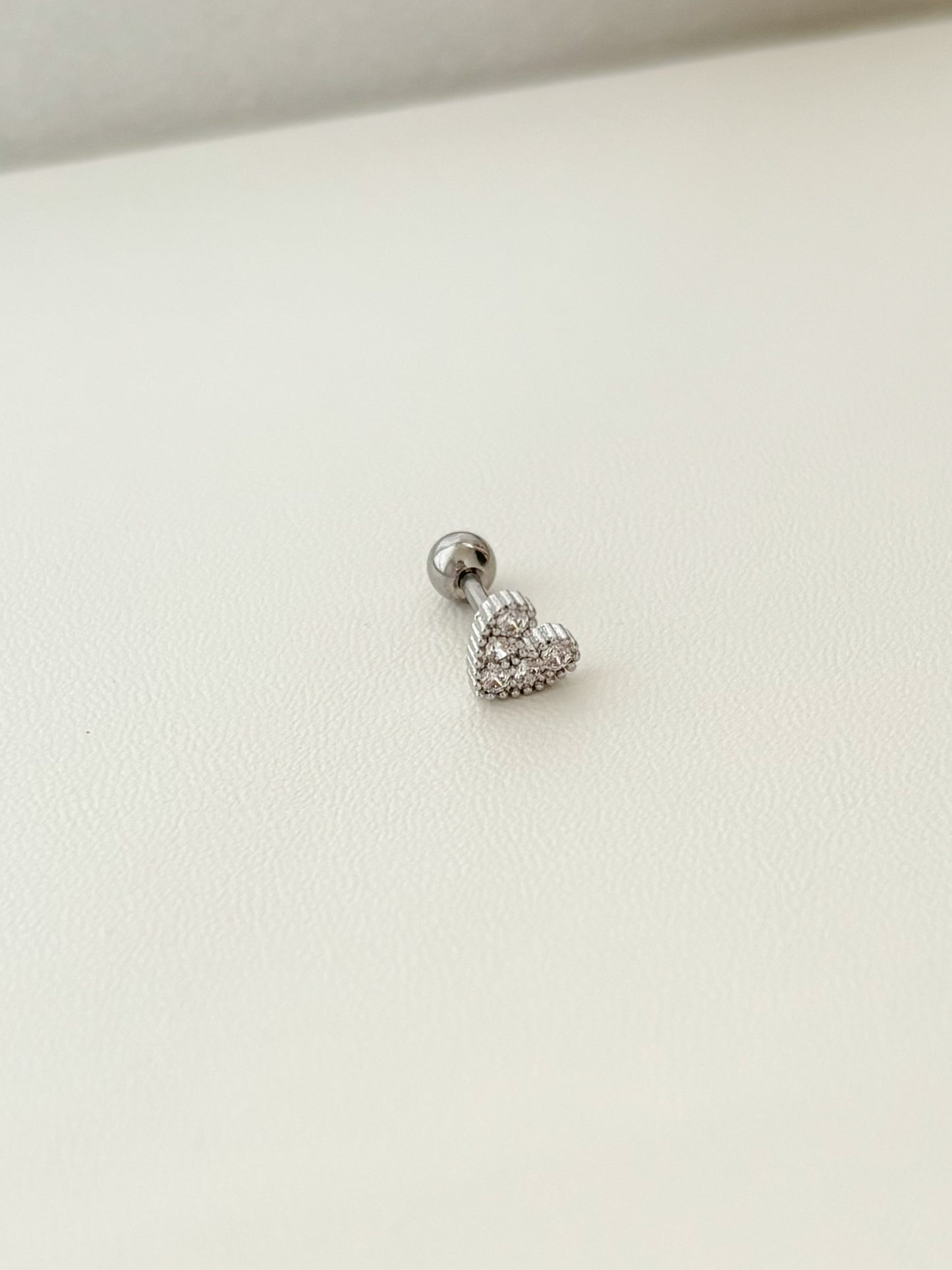 Piercing Corazón Básico, Piercing para Hélix, Acero Inoxidable