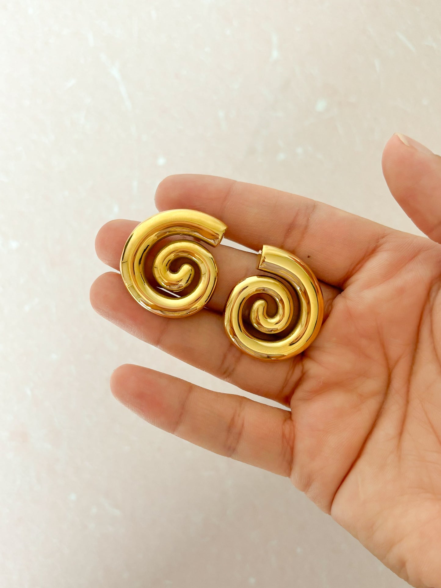 Aretes Espiral, Aretes Chunky, Acero Inoxidable