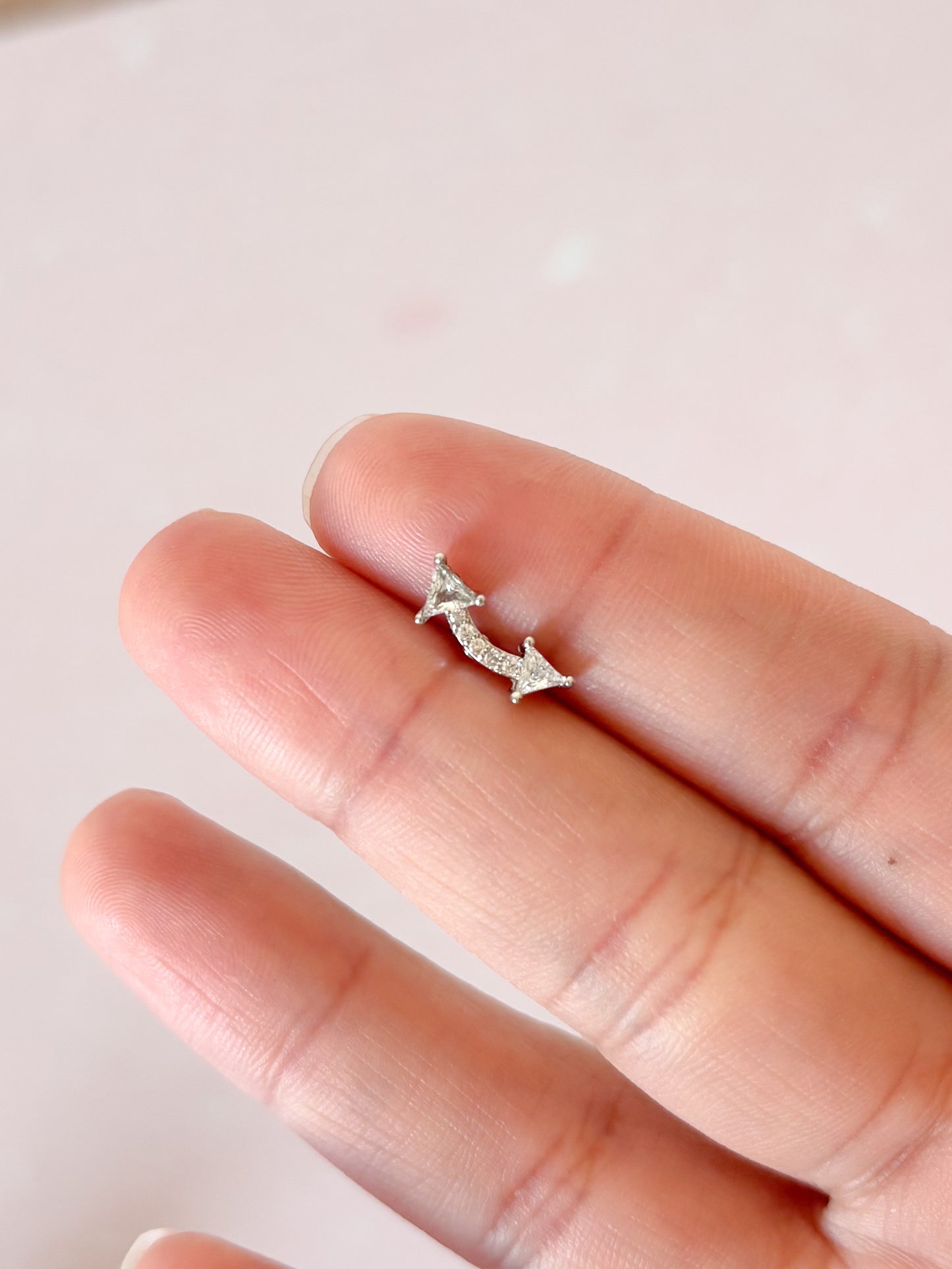 Piercing Doble Flecha, Piercing para Hélix, Acero Quirúrgico