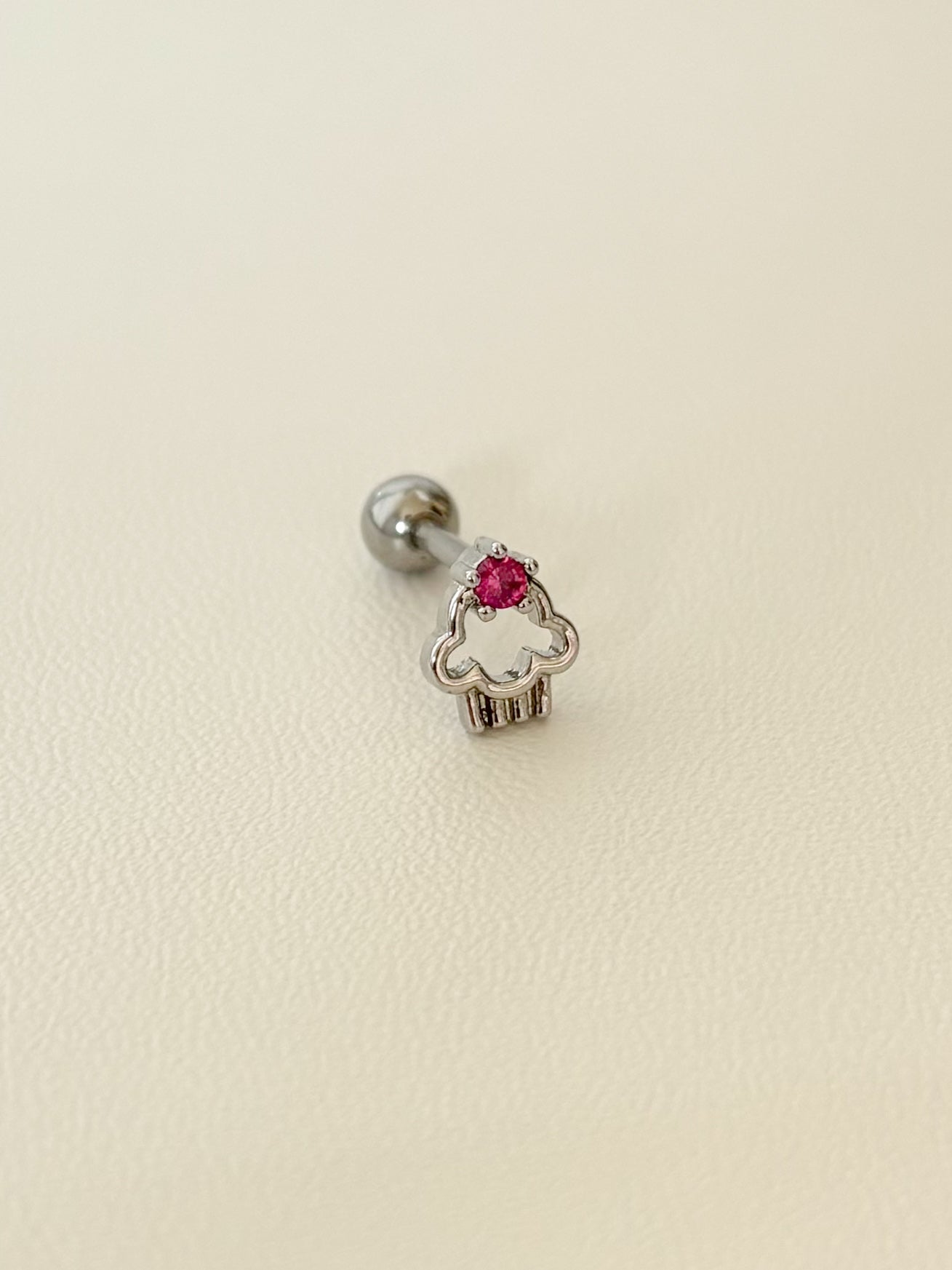 Piercing Cupcacke, Acero Quirúrgico, Rosca Por Delante