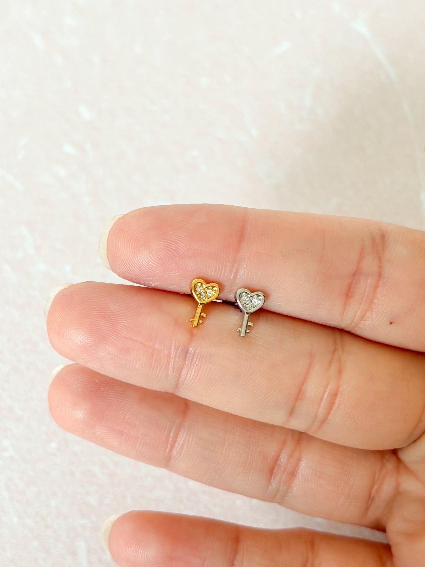 Piercing Llave Corazón, Piercing Pequeño, Acero Quirúrgico