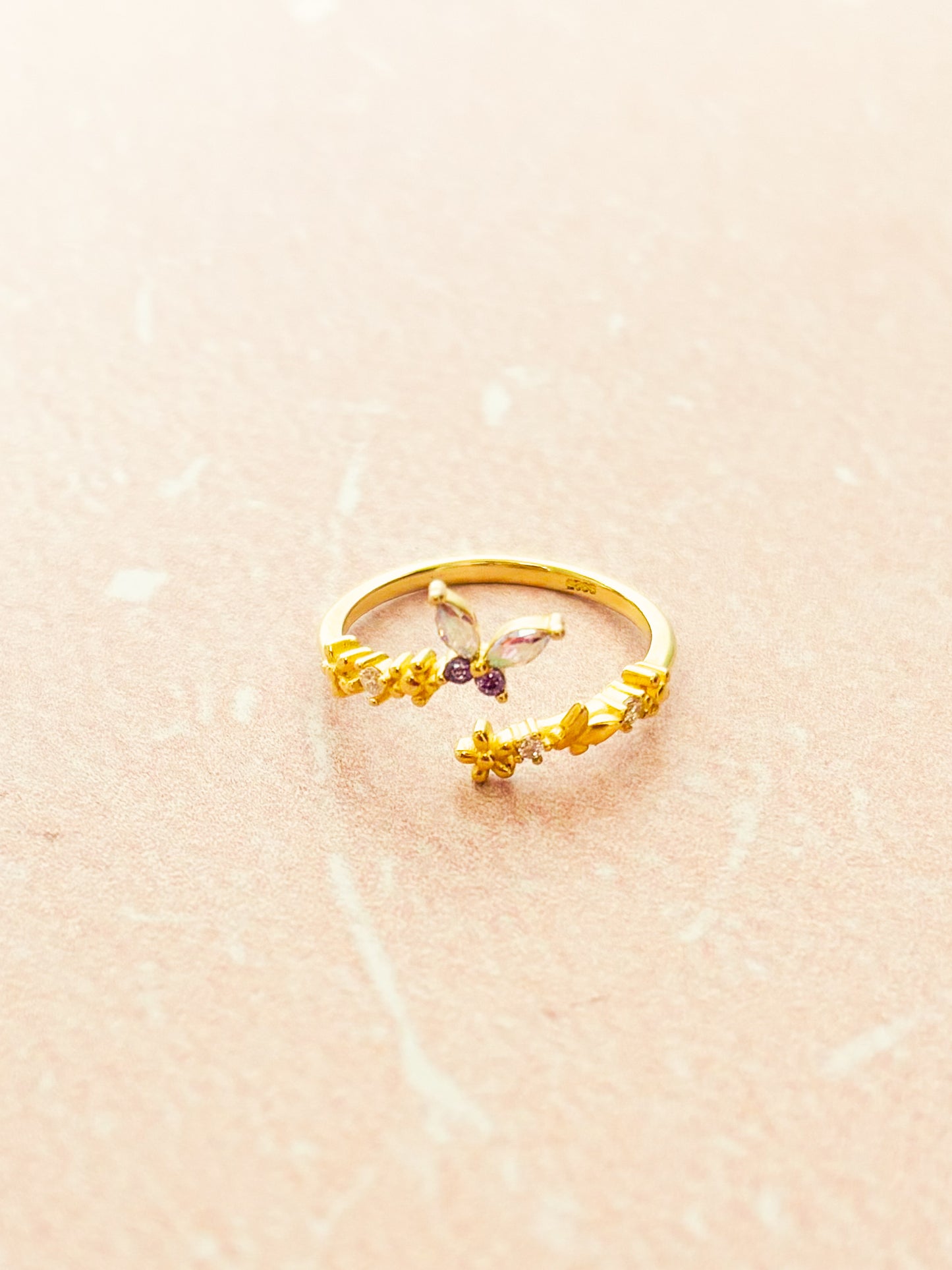 Anillo Minimalista Mariposa, Plata 925