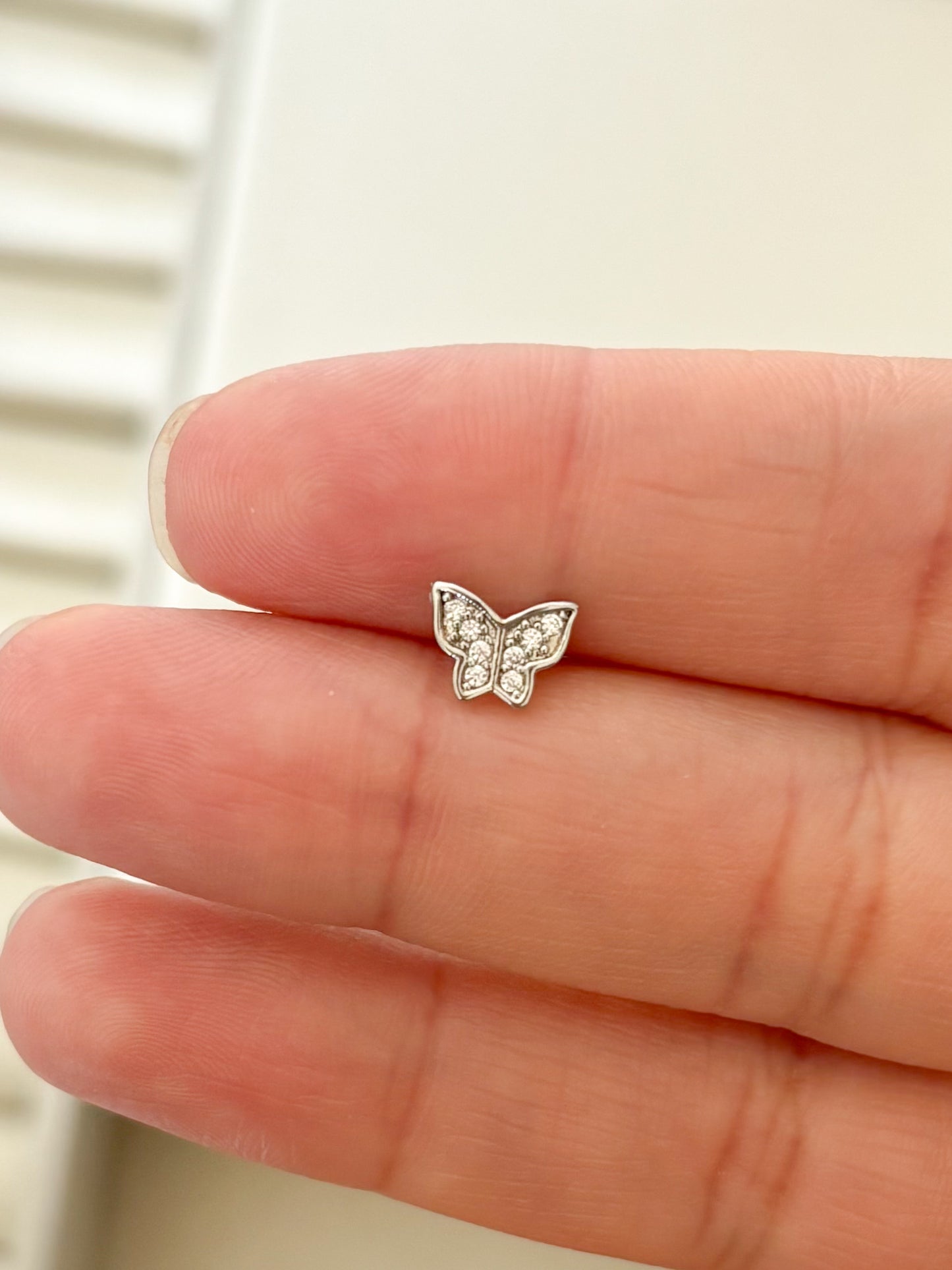 Piercing Mariposa Básica, Mariposa Simple, Acero Quirúrgico
