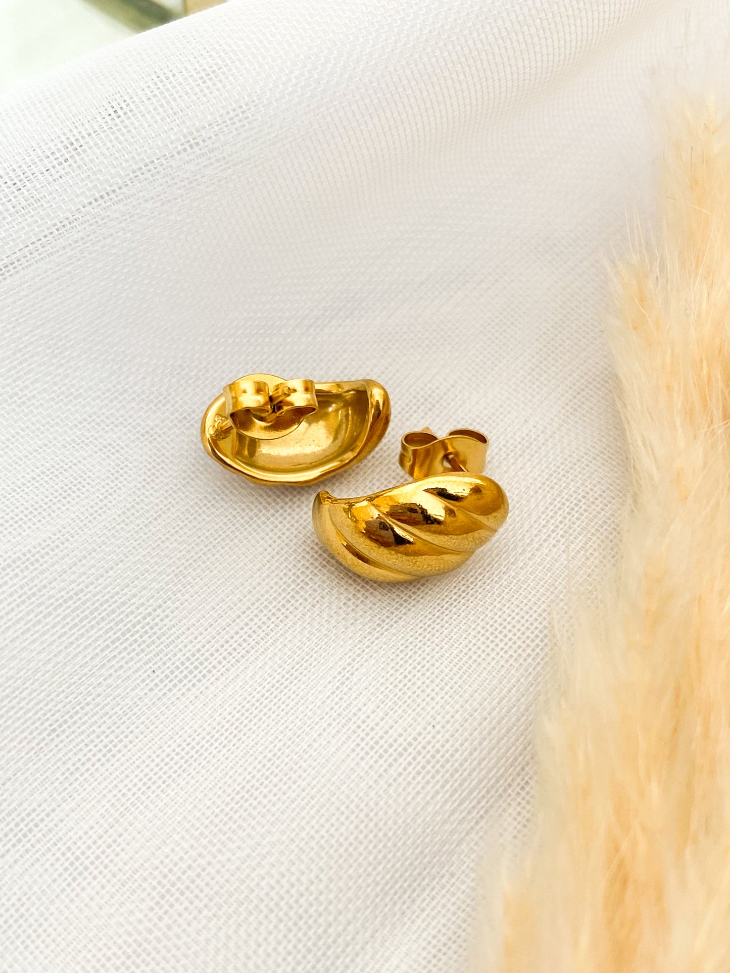 Aretes Croissant, Aretes Pequeños, Acero Inoxidable
