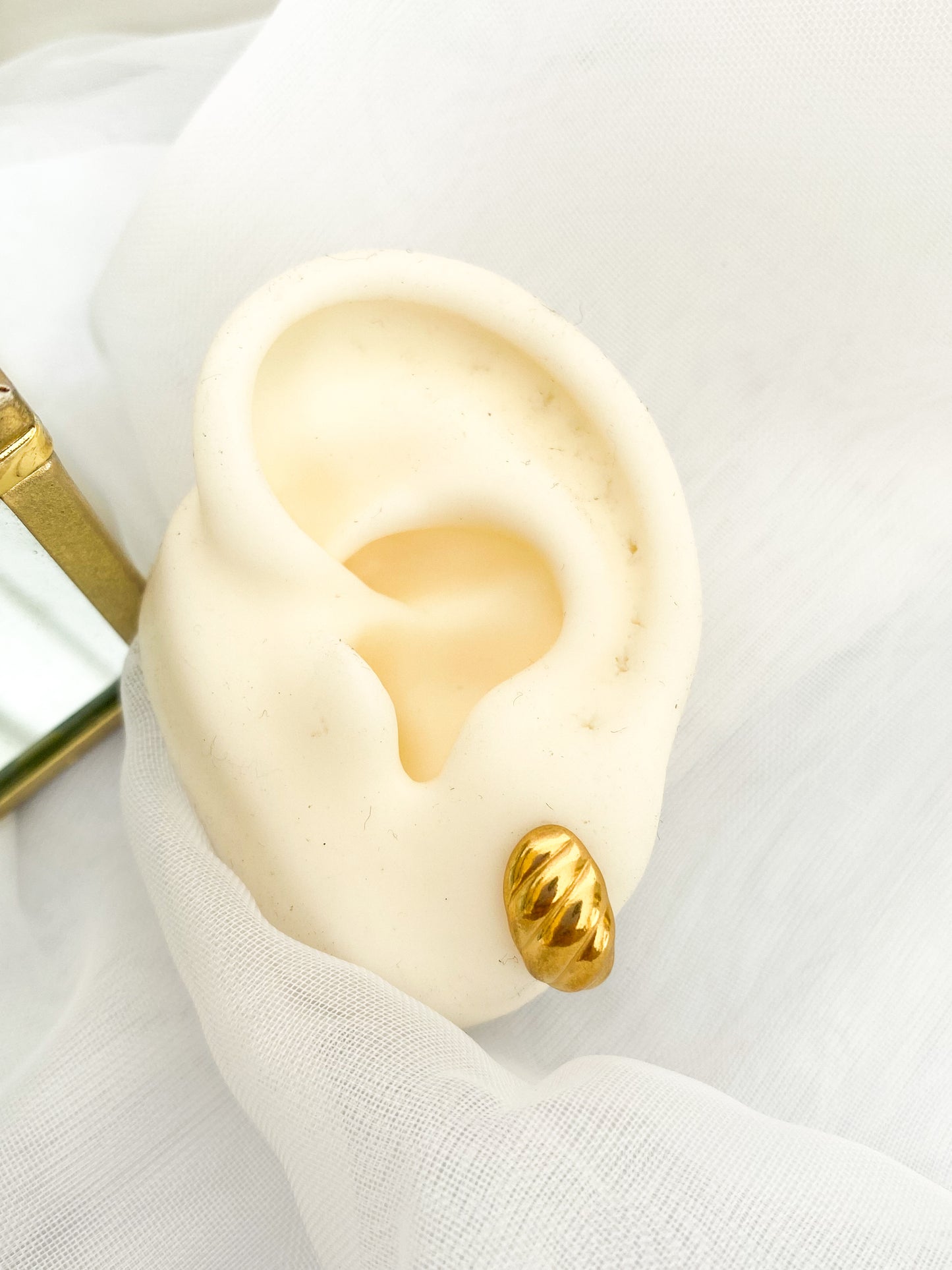 Aretes Croissant, Aretes Pequeños, Acero Inoxidable