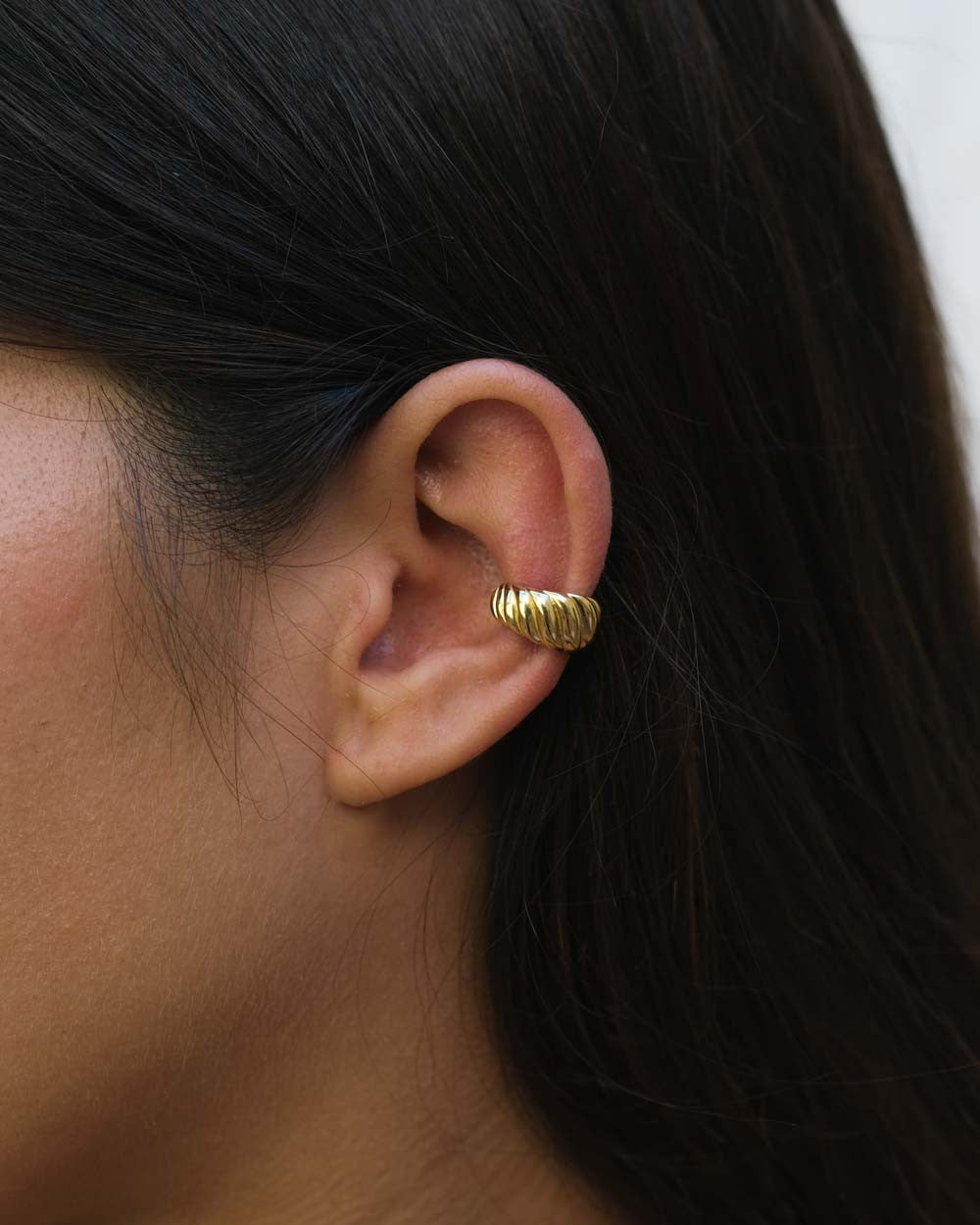 Earcuff Croissant, Arete a presión, Arete con diseño Twist