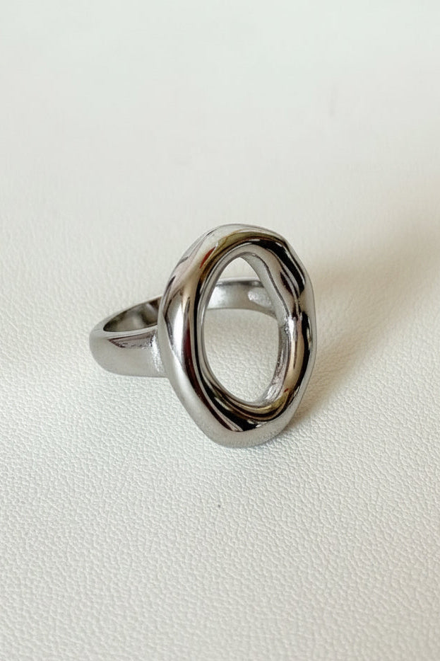 Anillo Aro Chunky, Acero Inoxidable