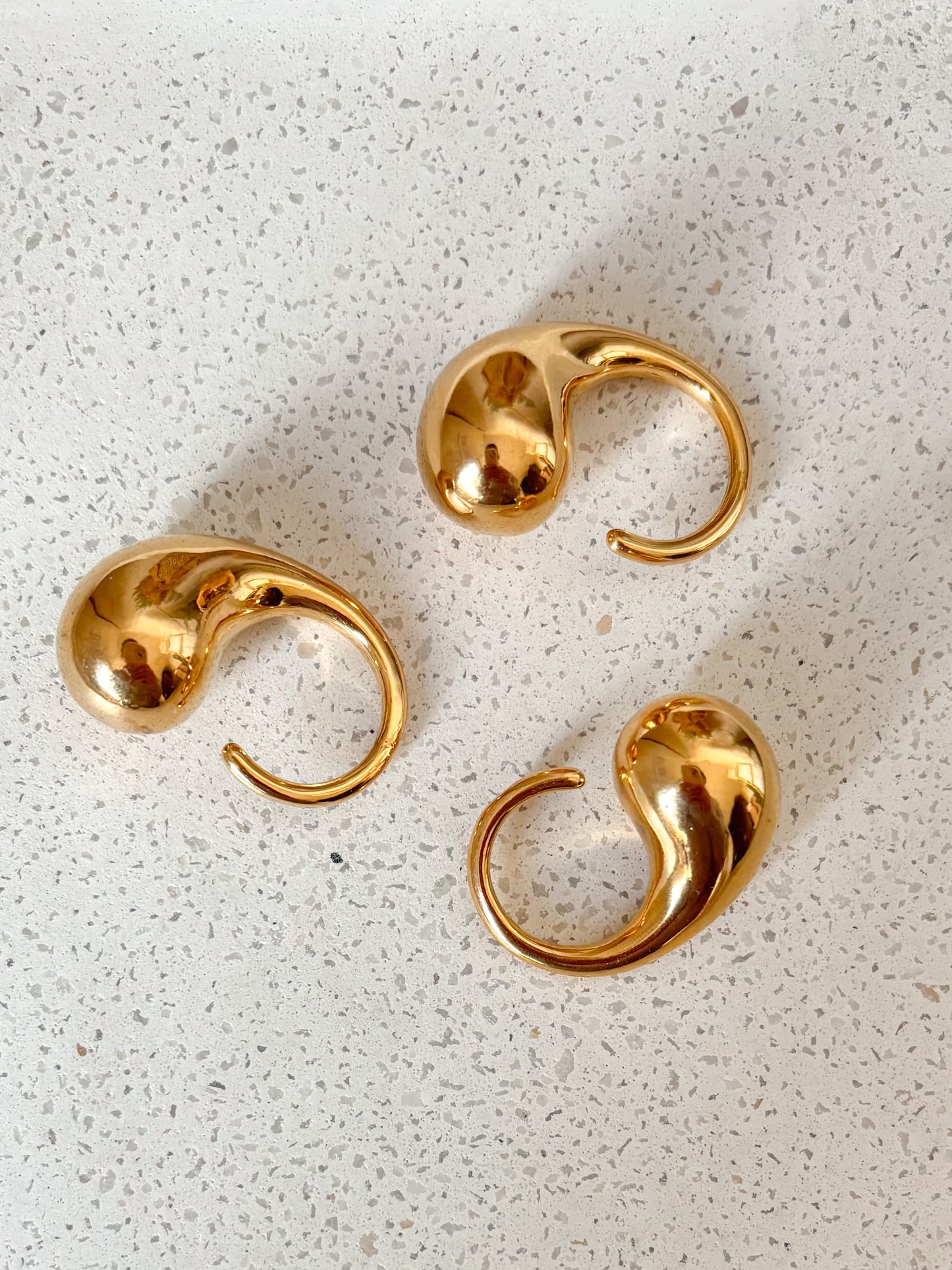 Anillo Gota, Chunky, Acero Inoxidable