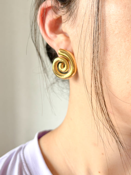 Aretes Espiral, Aretes Chunky, Acero Inoxidable