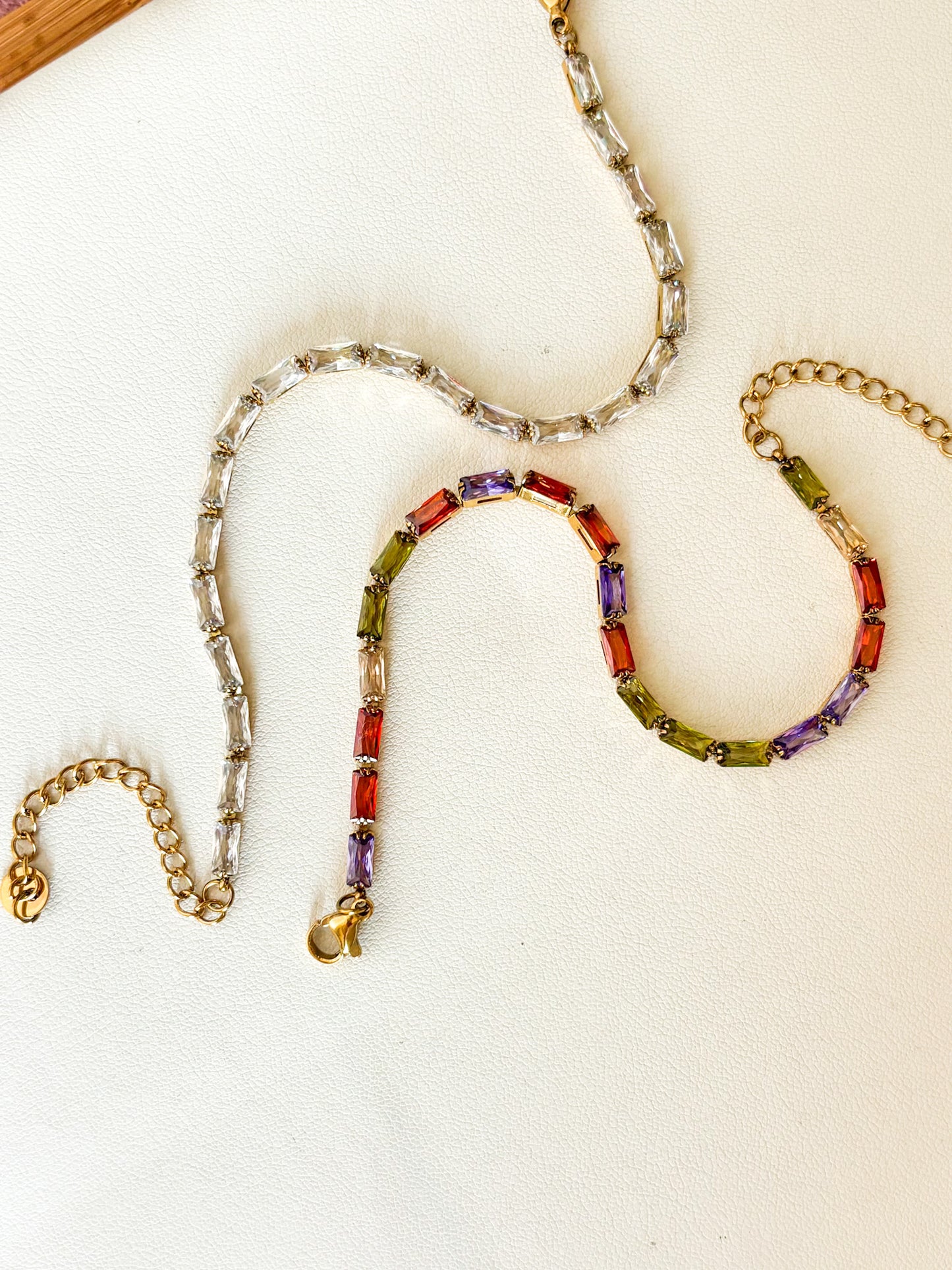 Pulsera Piedras horizontales, Pulsera minimalista, Acero inoxidable
