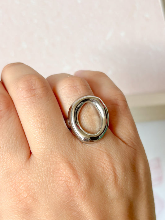 Anillo Aro Chunky, Acero Inoxidable