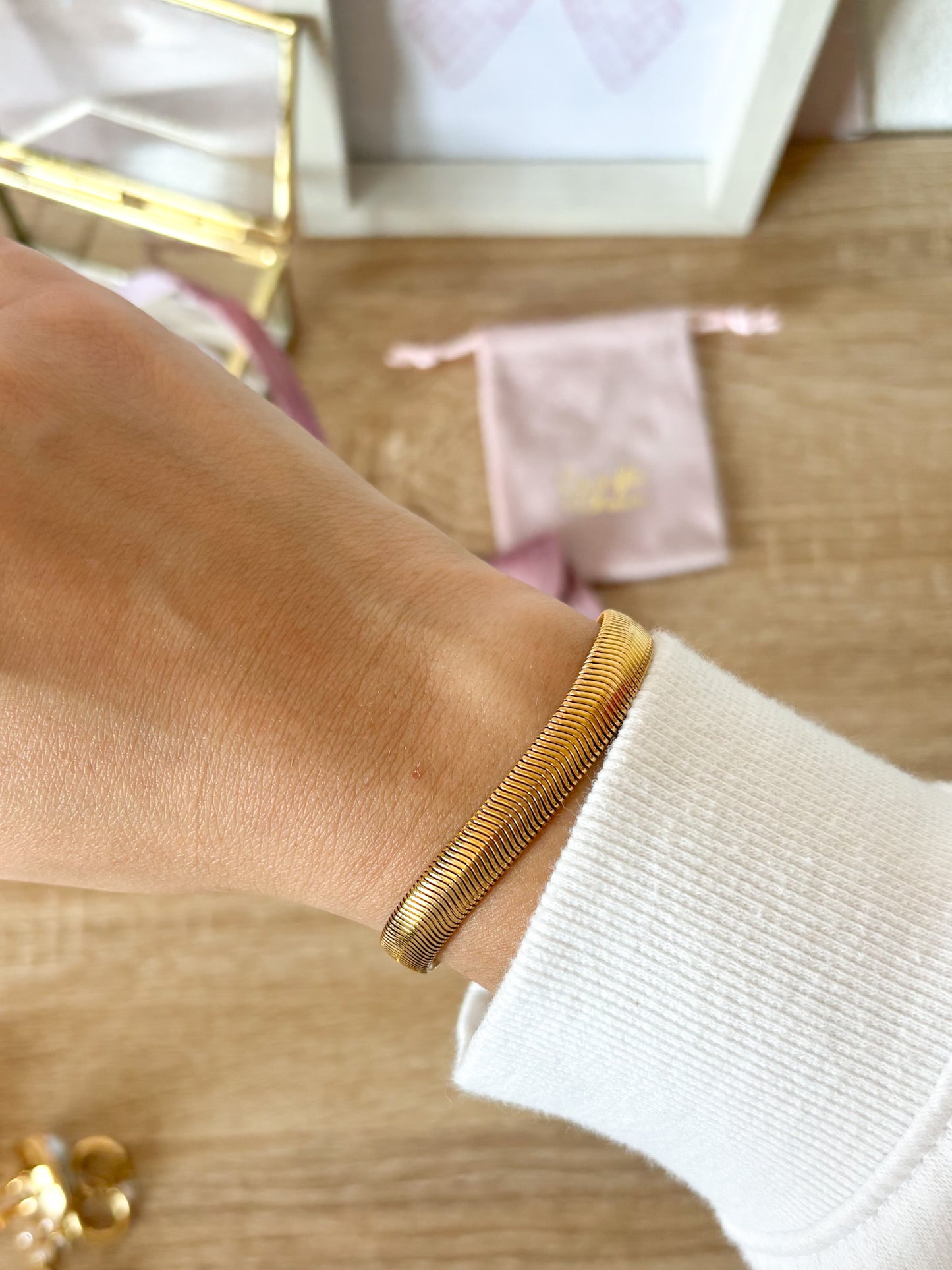 Pulsera Sanke Bold, Acero Inoxidable