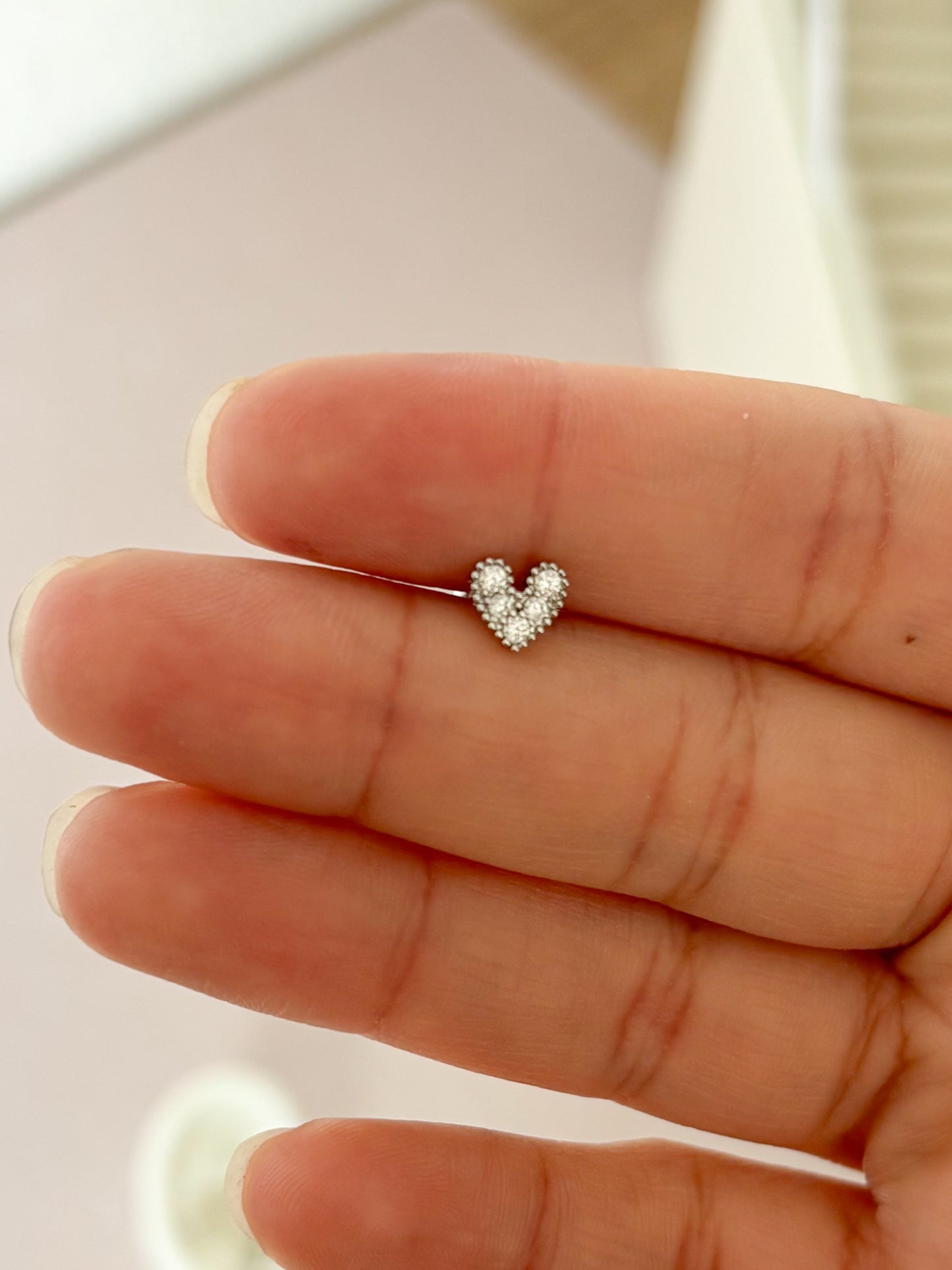 Piercing Corazón Básico, Piercing para Hélix, Acero Inoxidable