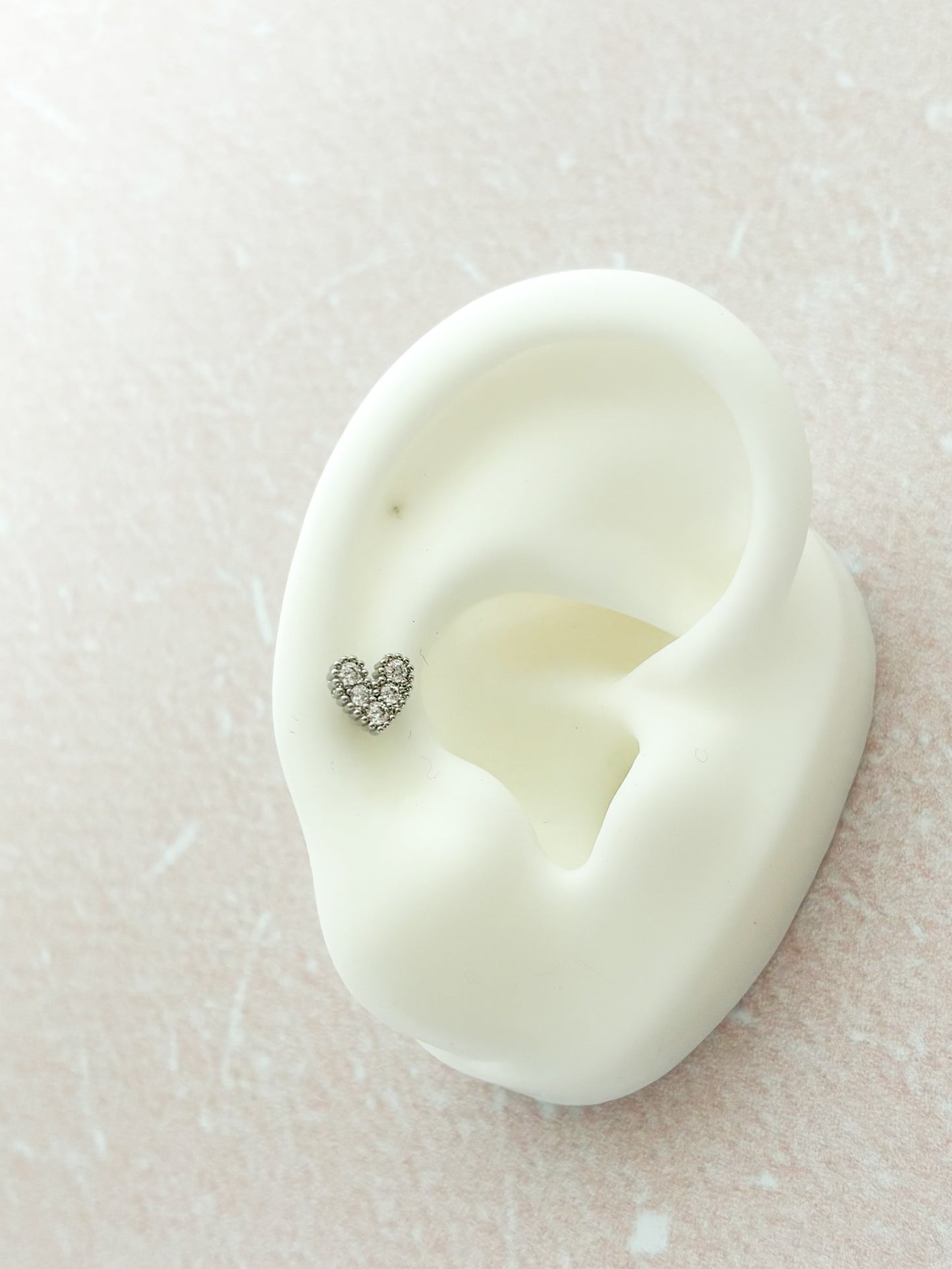 Piercing Corazón Básico, Piercing para Hélix, Acero Inoxidable