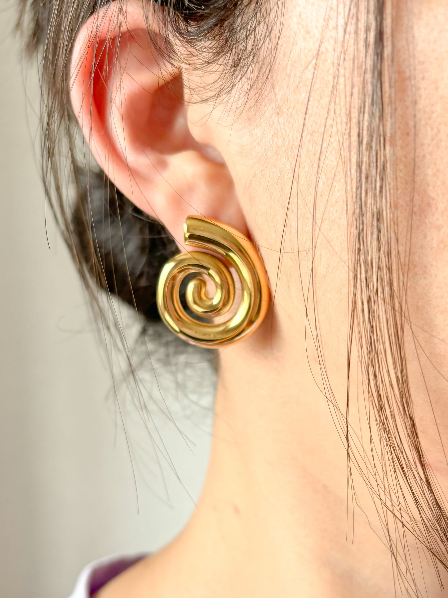 Aretes Espiral, Aretes Chunky, Acero Inoxidable