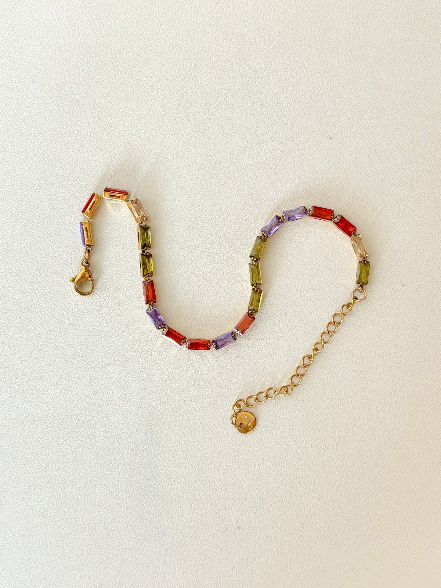 Pulsera Piedras horizontales, Pulsera minimalista, Acero inoxidable