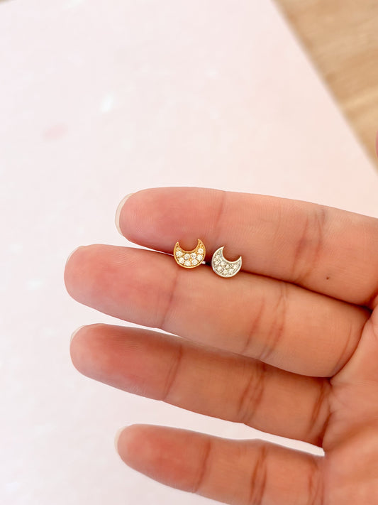 Piercing Luna, Piercing para Hélix, Luna Gruesa, Acero Quirúrgico