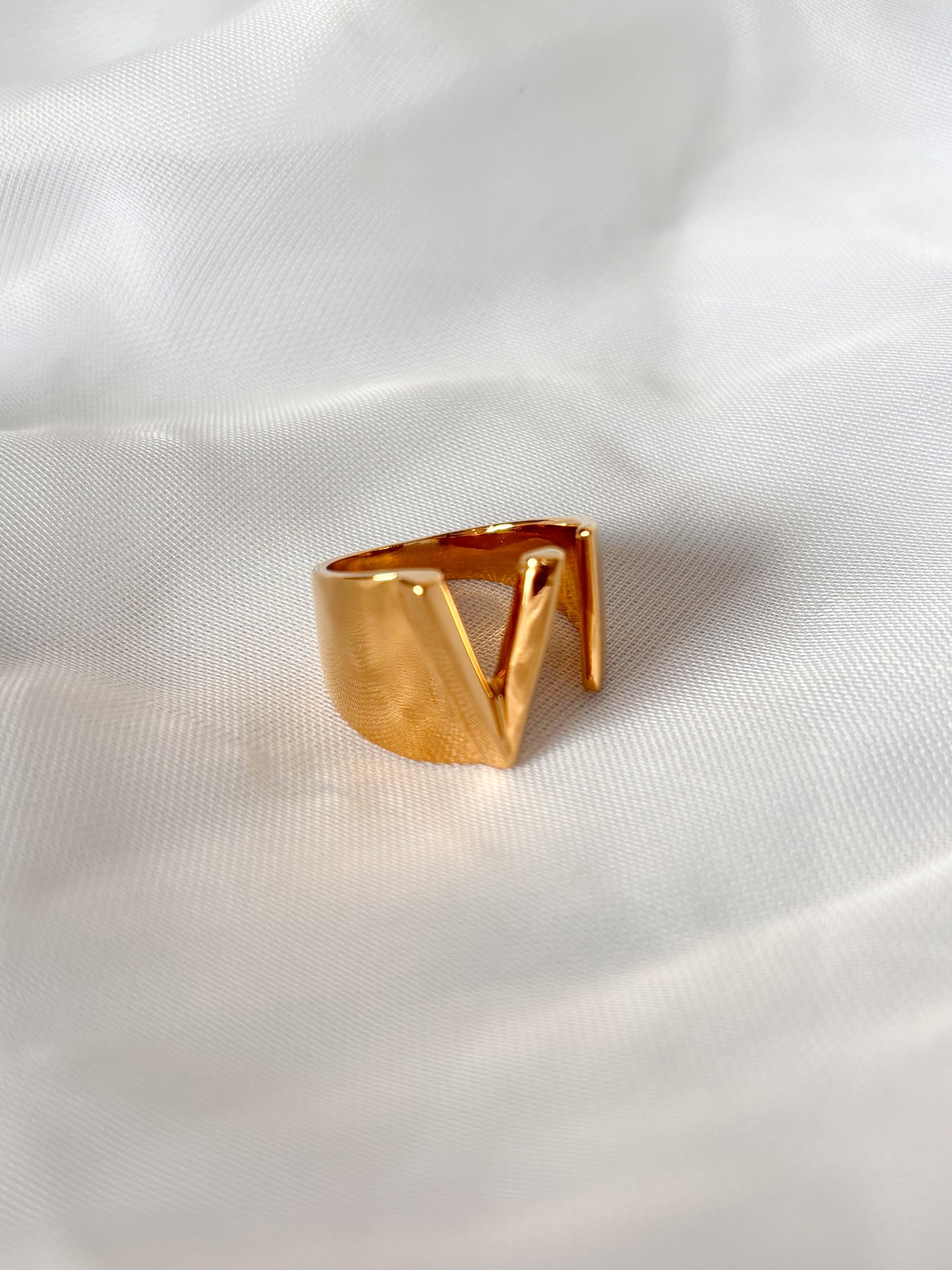 Anillo Inicial Chunky, Acero Inoxidable