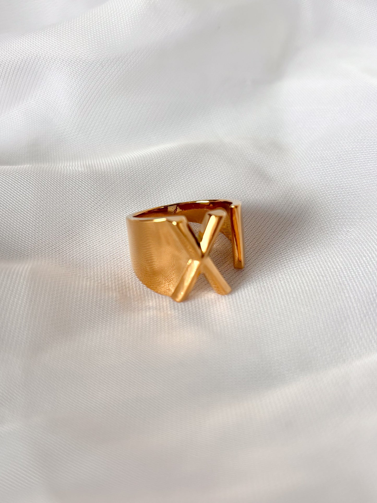 Anillo Inicial Chunky, Acero Inoxidable