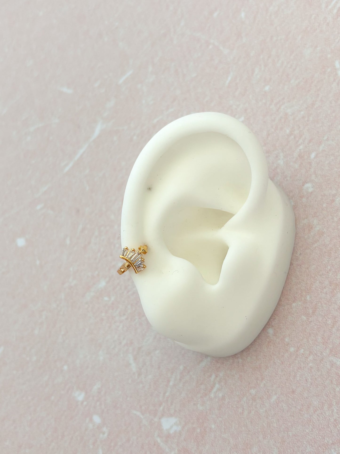 Piercing Argolla Mini Corona, Argolla para Helix, 6mm, Acero Quirúrgico