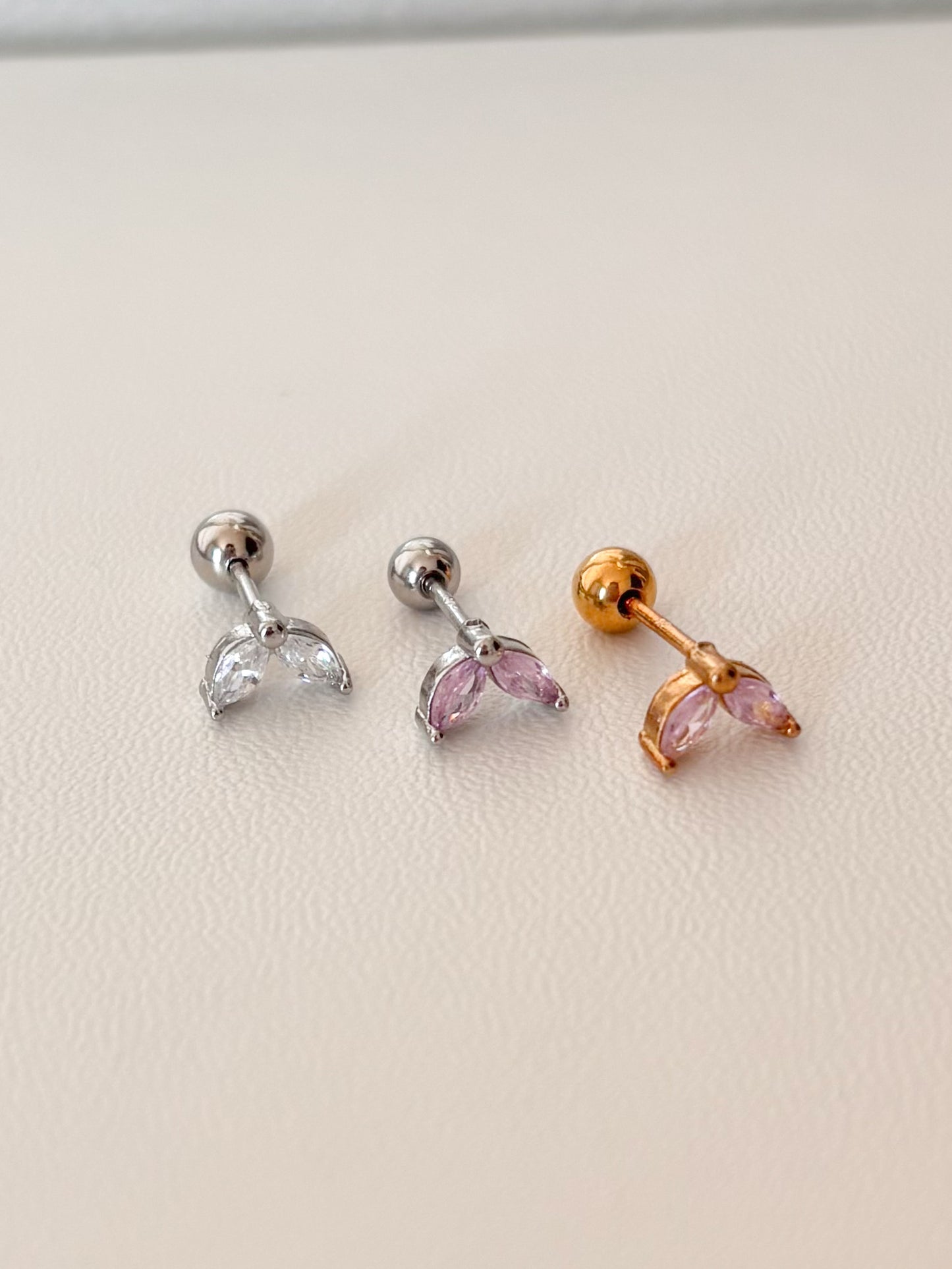 Piercing Dos Pétalos, Pétalos con Zirconias, Acero Quirúrgico