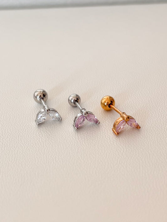 Piercing Dos Pétalos, Pétalos con Zirconias, Acero Quirúrgico