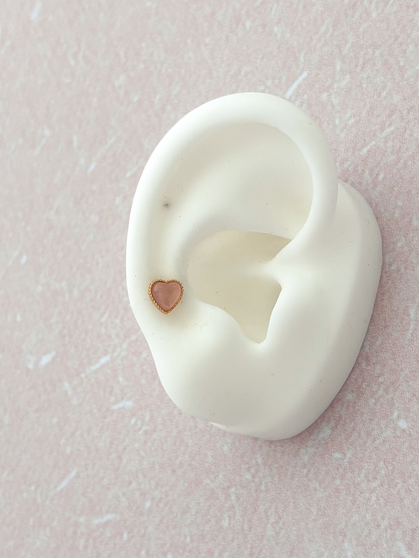Piercing Corazón Rosado, Acero Quirúrgico