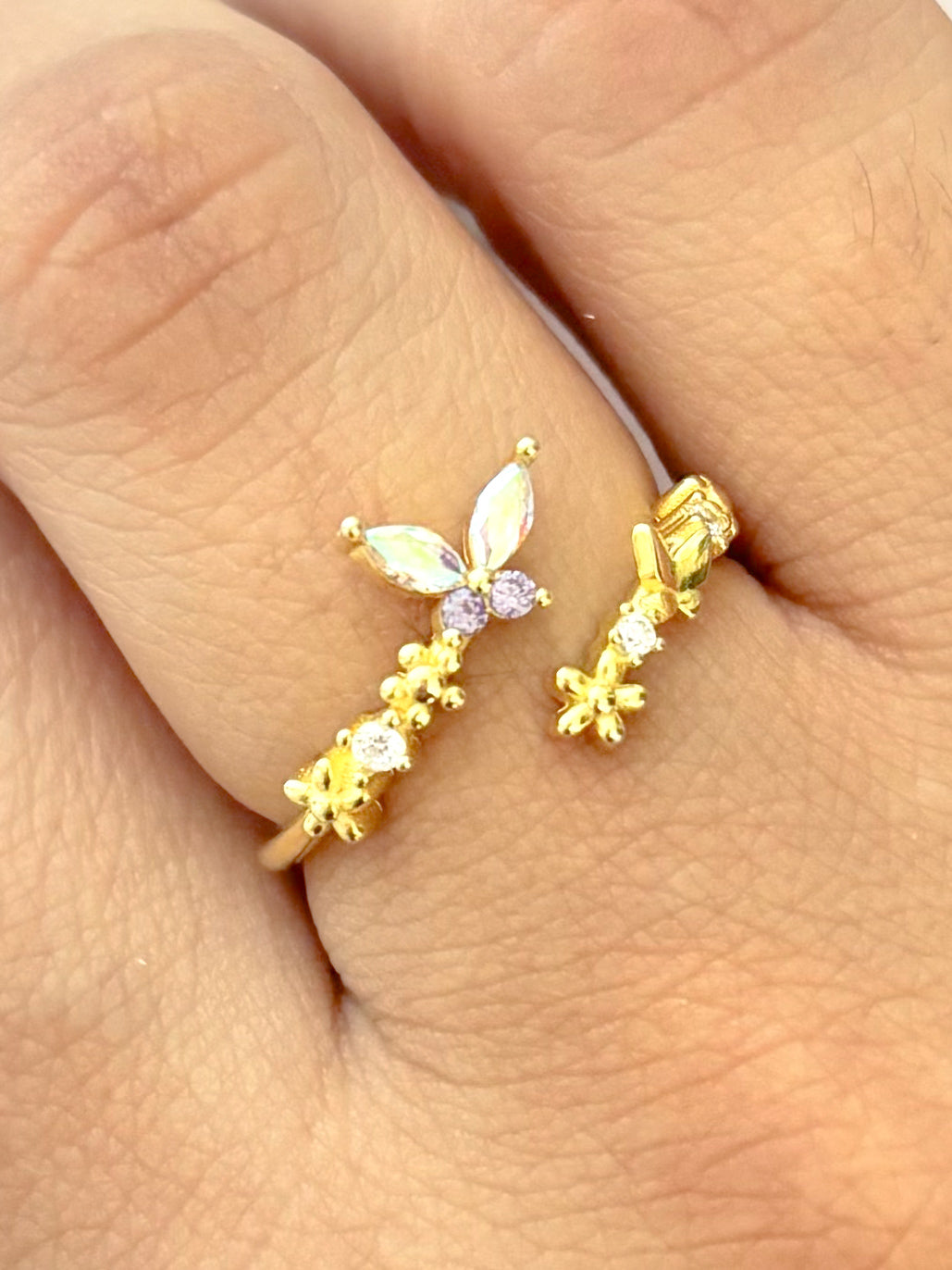 Anillo Minimalista Mariposa, Plata 925