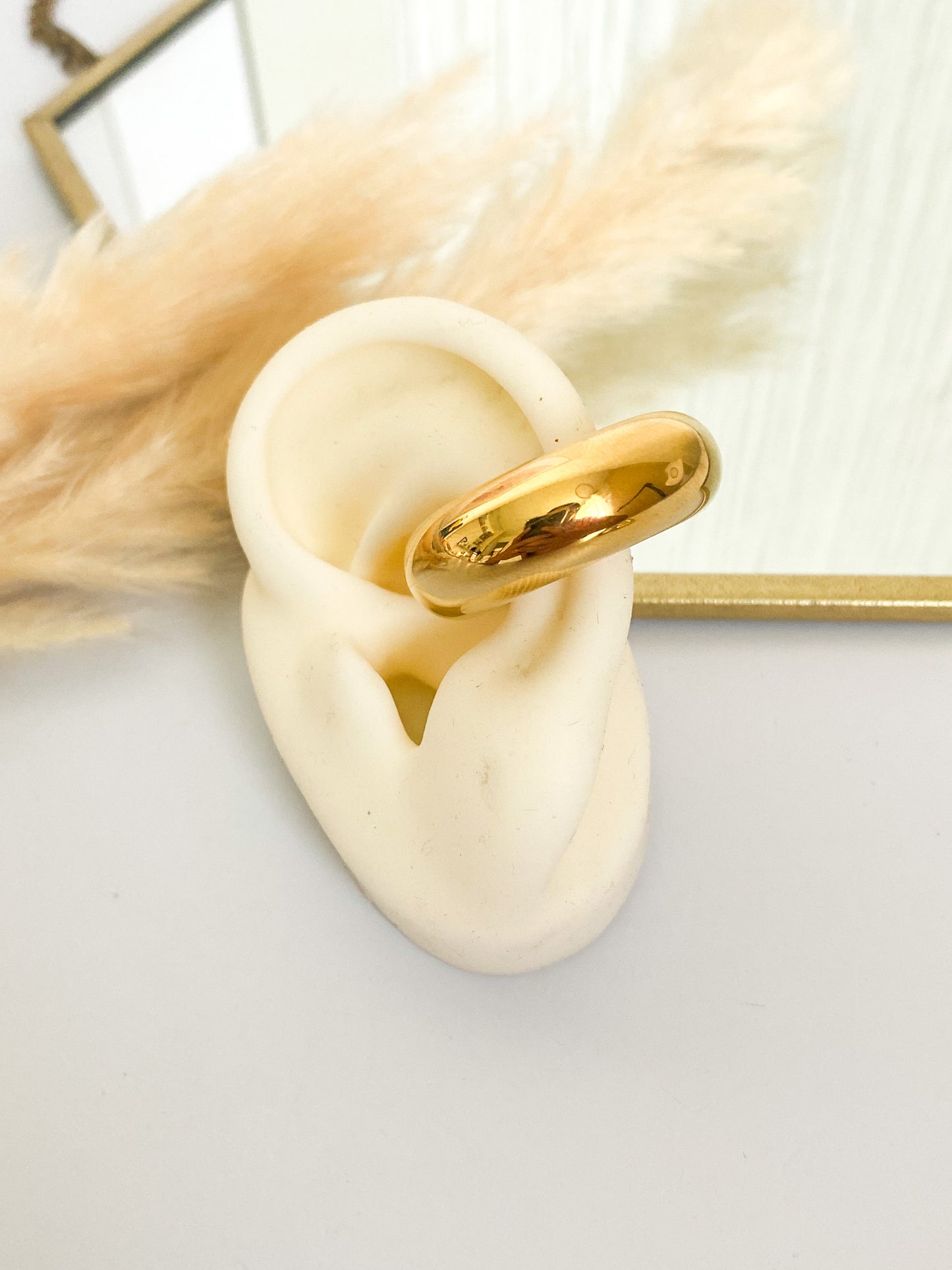 Earcuff Chunky, Arete a Presión, Acero Inoxidable