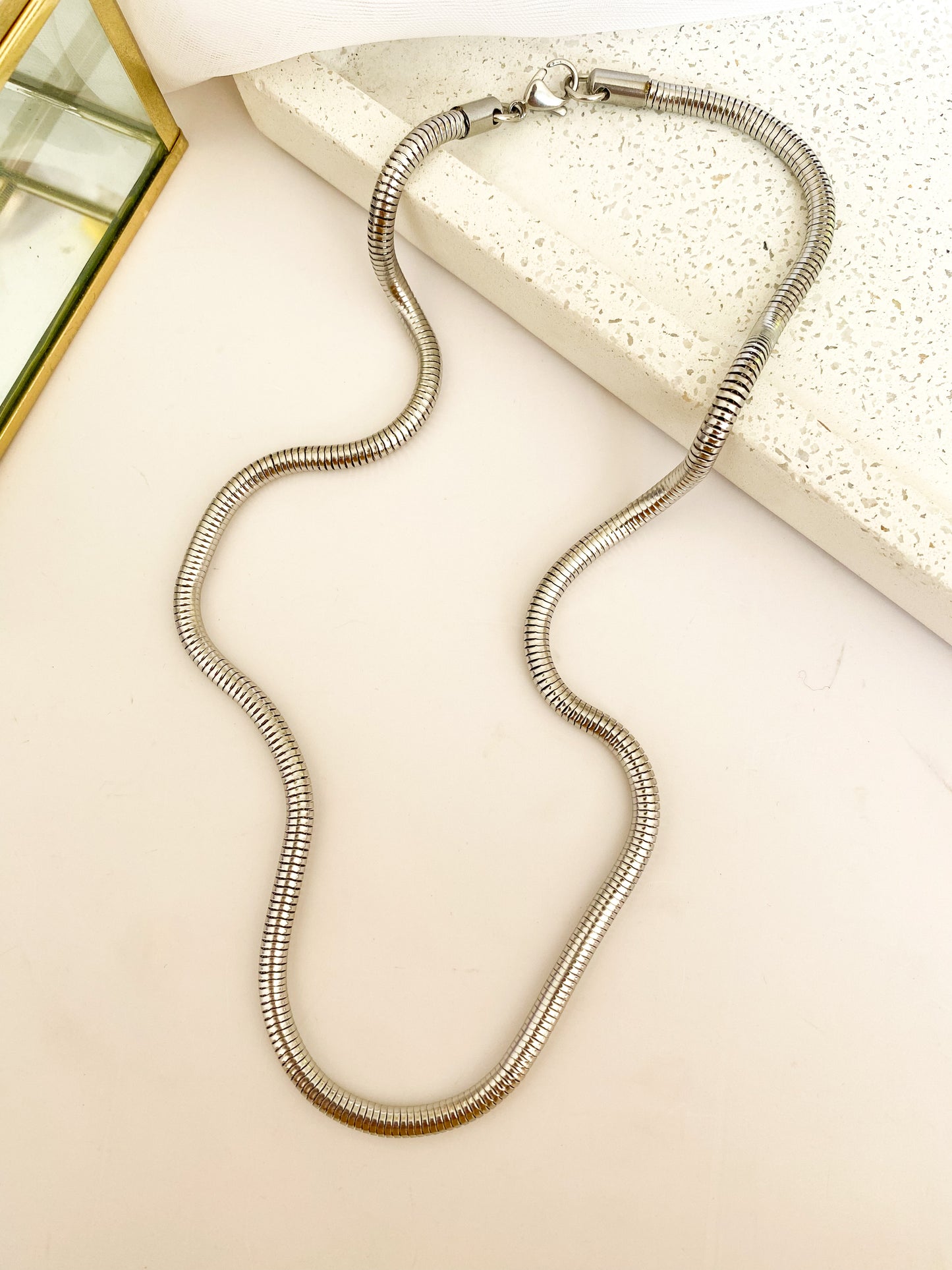 Cadena Snake Bold, Cadena Gruesa, Acero Inoxidable,