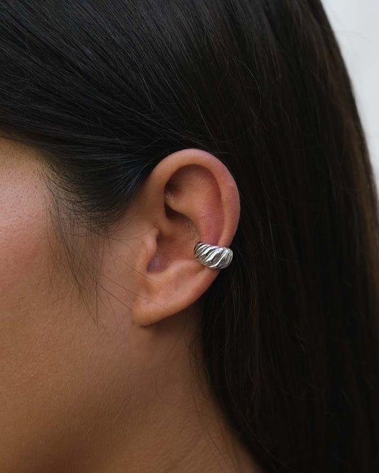 Earcuff Croissant, Arete a presión, Arete con diseño Twist